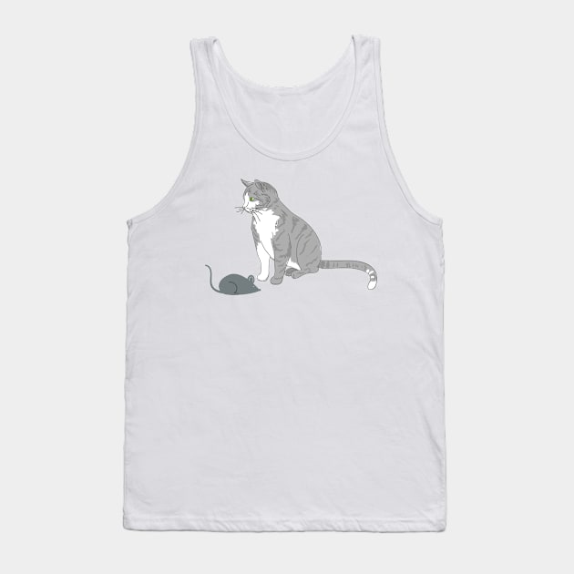 Cat and Mouse Tank Top by SWON Design